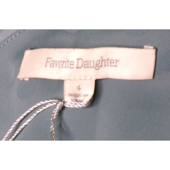 🆕FAVORITE DAUGHTER The Singles Table One Shoulder Dress Gown Polka Dot Blue 4 - Picture 16 of 16